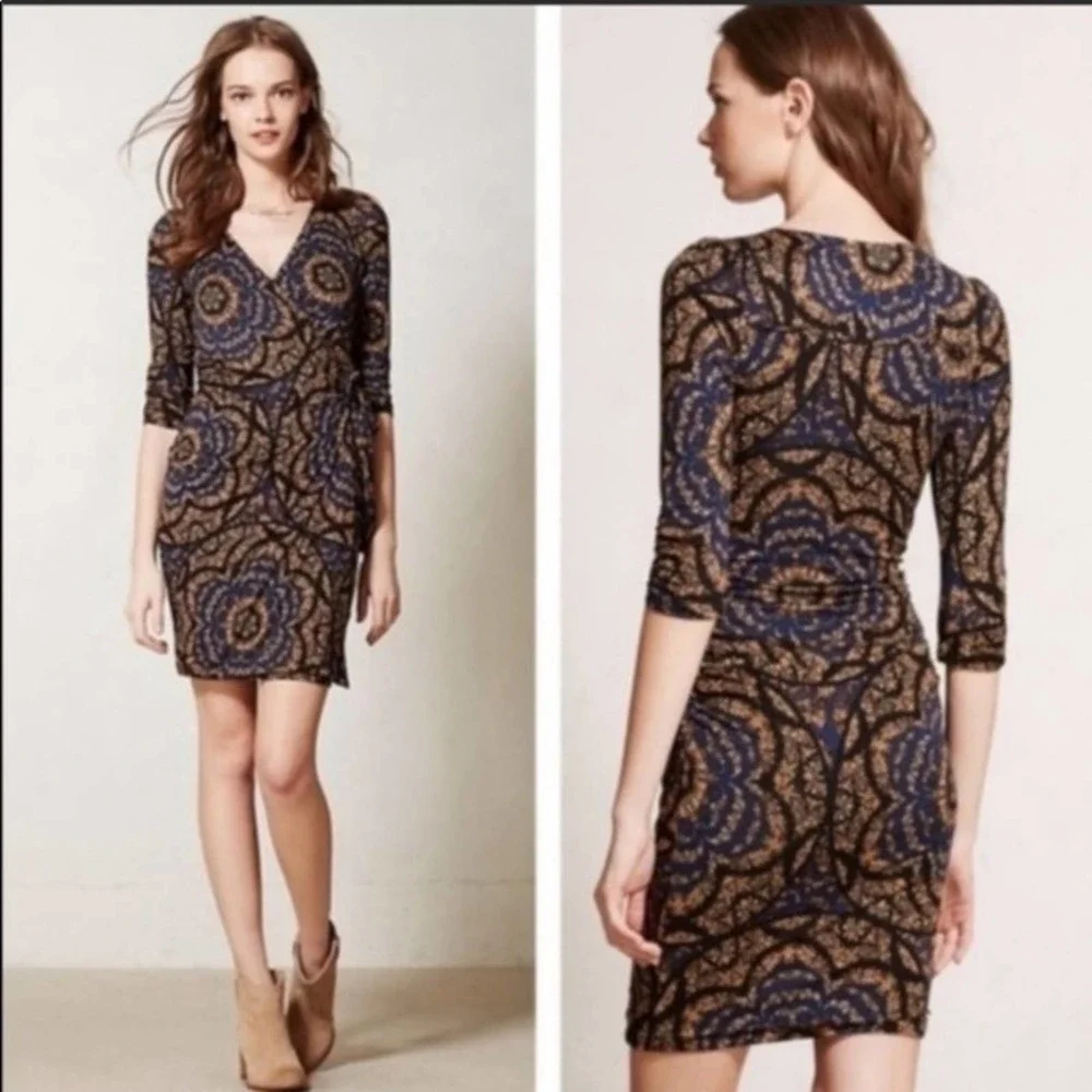 Anthropologie Vanessa Virginia Tie Wrap Dress - Picture 6 of 10